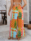 Devine Drawstring Printed Wide Leg Pants